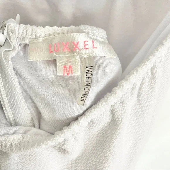 ASOS DESIGN tie back cross front split maxi beach dress in white size medium - Picture 11 of 11